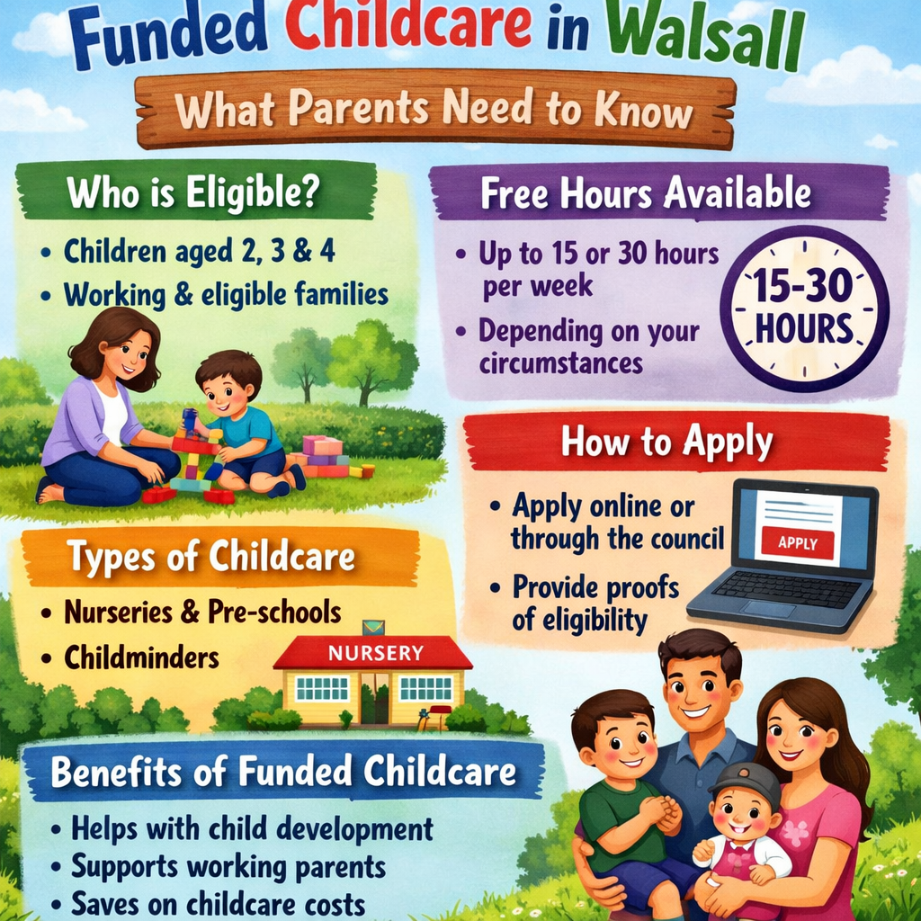 How to claim your free childcare hours in Walsall. Compare nurseries accepting funded places, check Ofsted ratings and find availability.